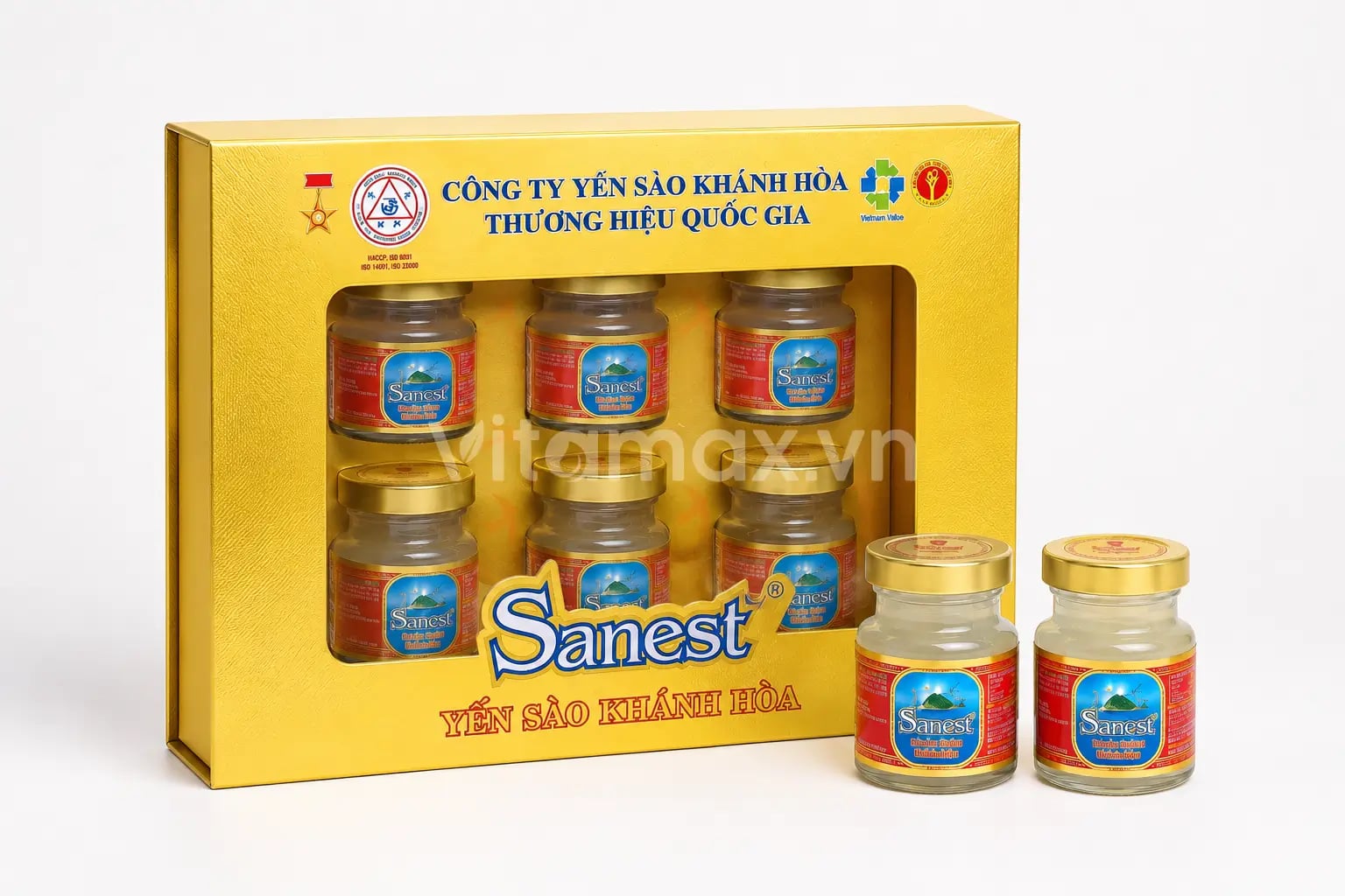 Hình Yến Sào Sanest Khánh Hòa Hộp 6 Lọ - có đường 1