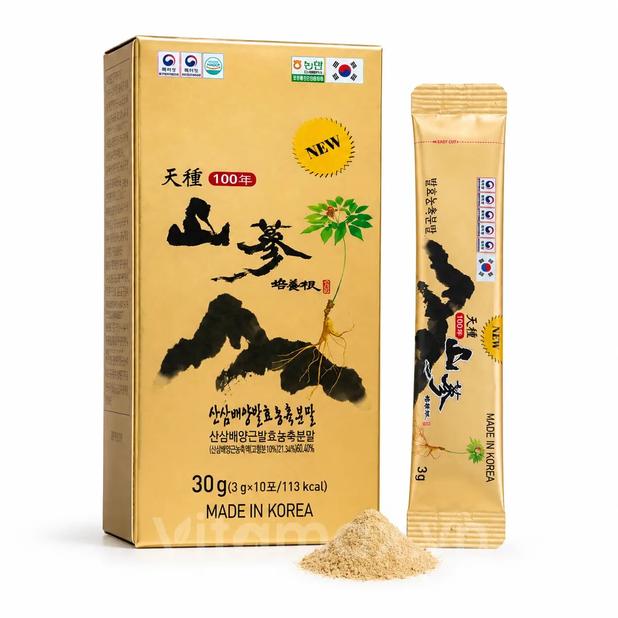 Hình Sâm Núi Jinsansam cao cấp hộp 30 gói bột sâm 3