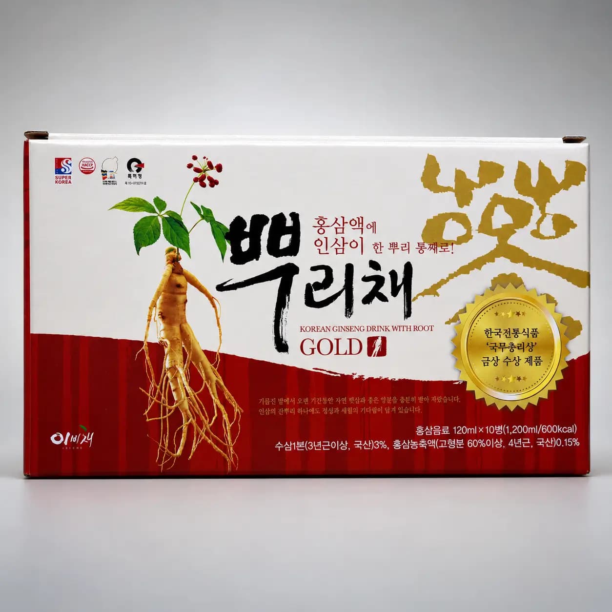 Nước Hồng Sâm có củ EBICHE Hàn Quốc hộp 10 chai