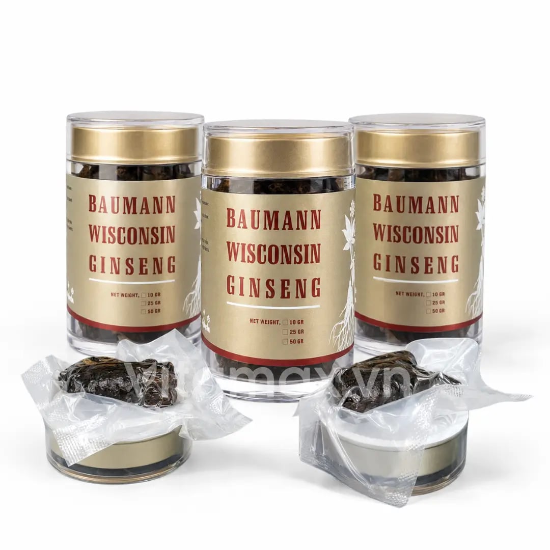 Hình Hắc Sâm Mỹ Lên Men Baumann Wisconsin Hũ 25gram 2