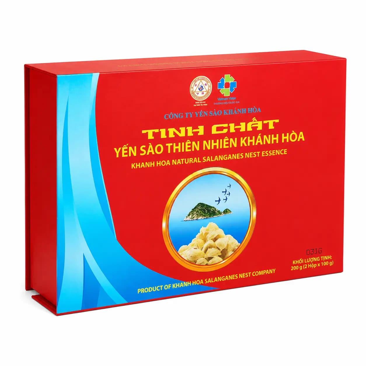 Tinh chất Yến sào Khánh Hòa hộp 200G (2 Hộp x 20 Gói x 5G) - 031G