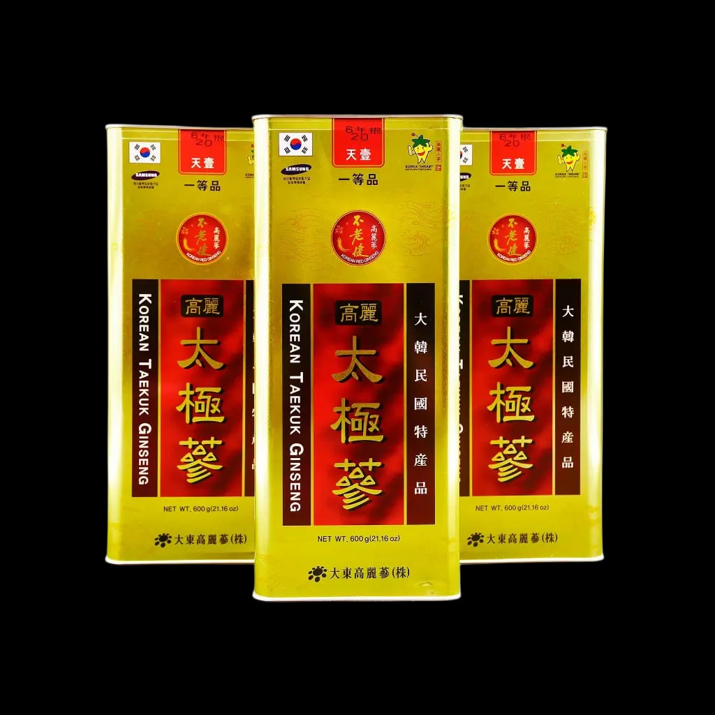 Hình Thái cực sâm củ khô Daedong lớp thiên sâm hộp thiếc 2