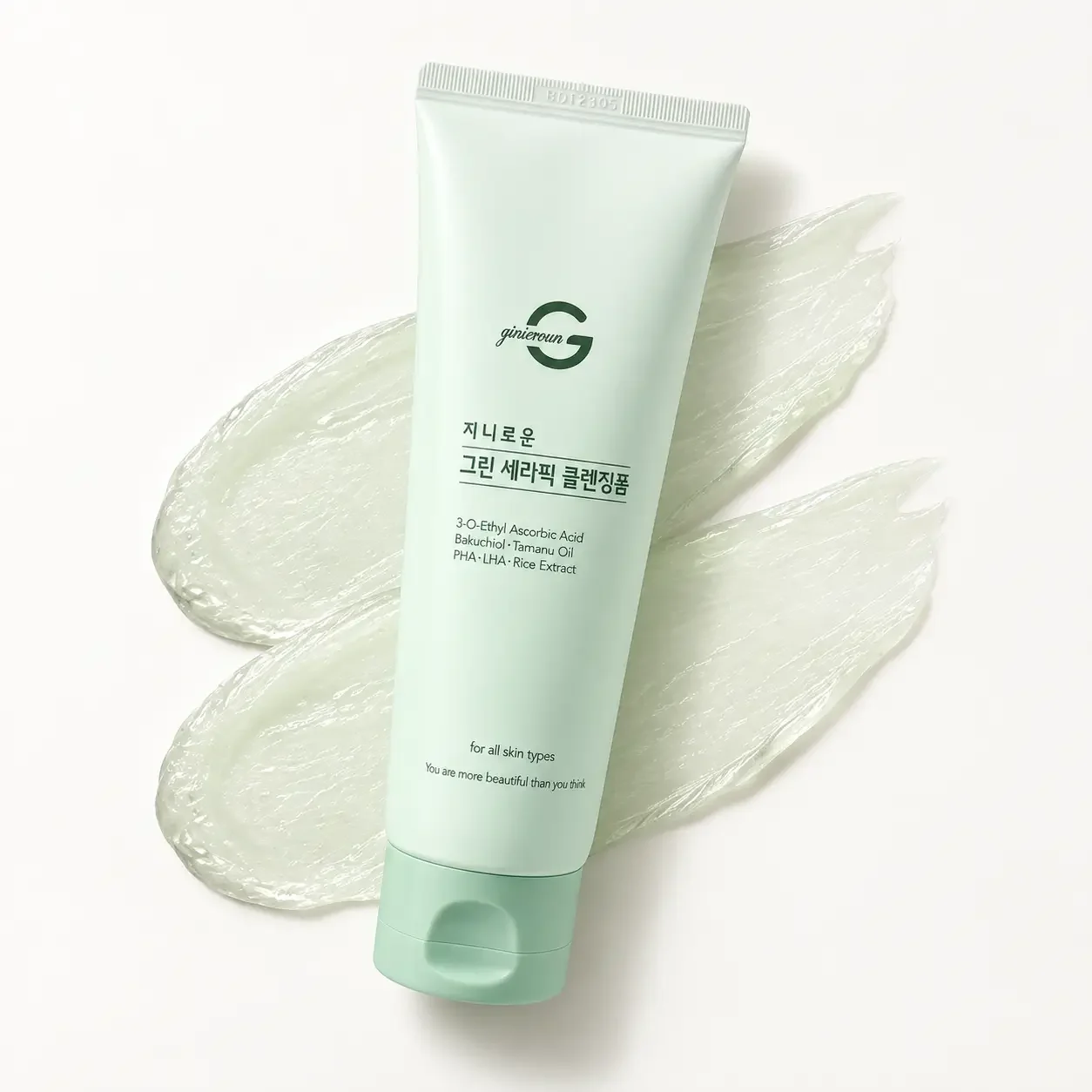 Hình Sữa Rửa Mặt Tạo Bọt Dịu Nhẹ Ginieroun Green Seraphic 2