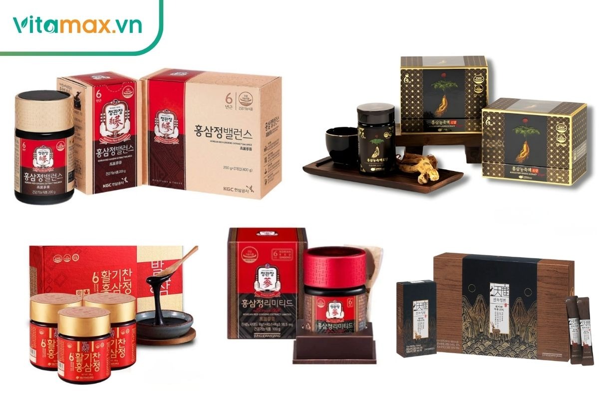 Các sản phẩm cao hồng sâm Hàn Quốc nổi tiếng