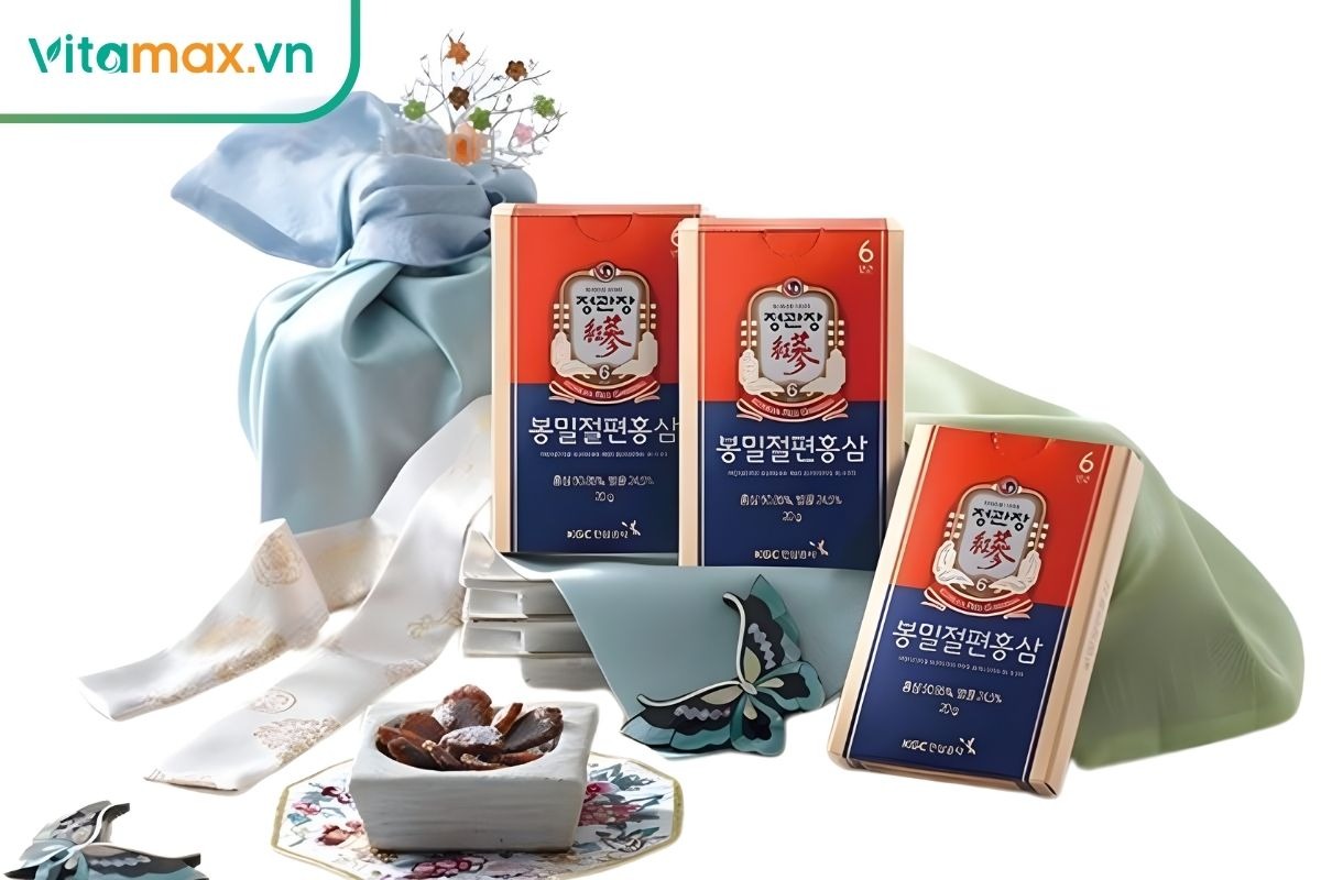 hộp hồng sâm lát tẩm mật ong Hàn Quốc cao cấp chính hãng