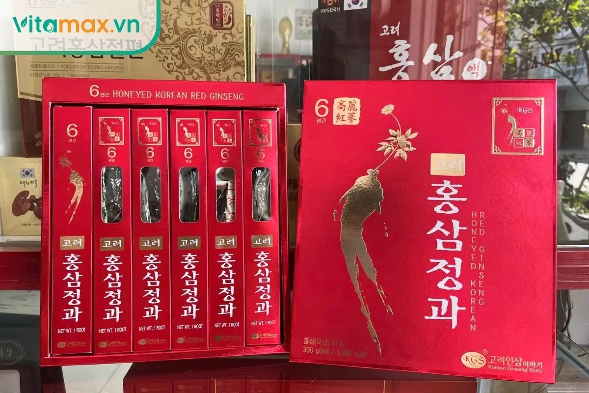 hồng sâm nguyên củ tẩm mật ong Hàn Quốc chính hãng