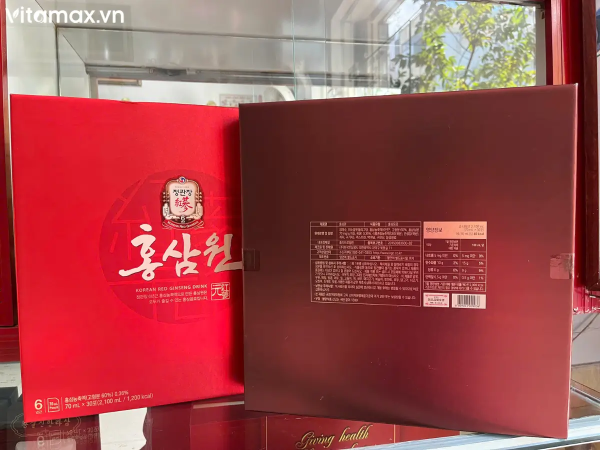 Nước hồng sâm won Hàn Quốc chính hãng KGC - Hình ảnh tại cửa hàng Vitamax.vn