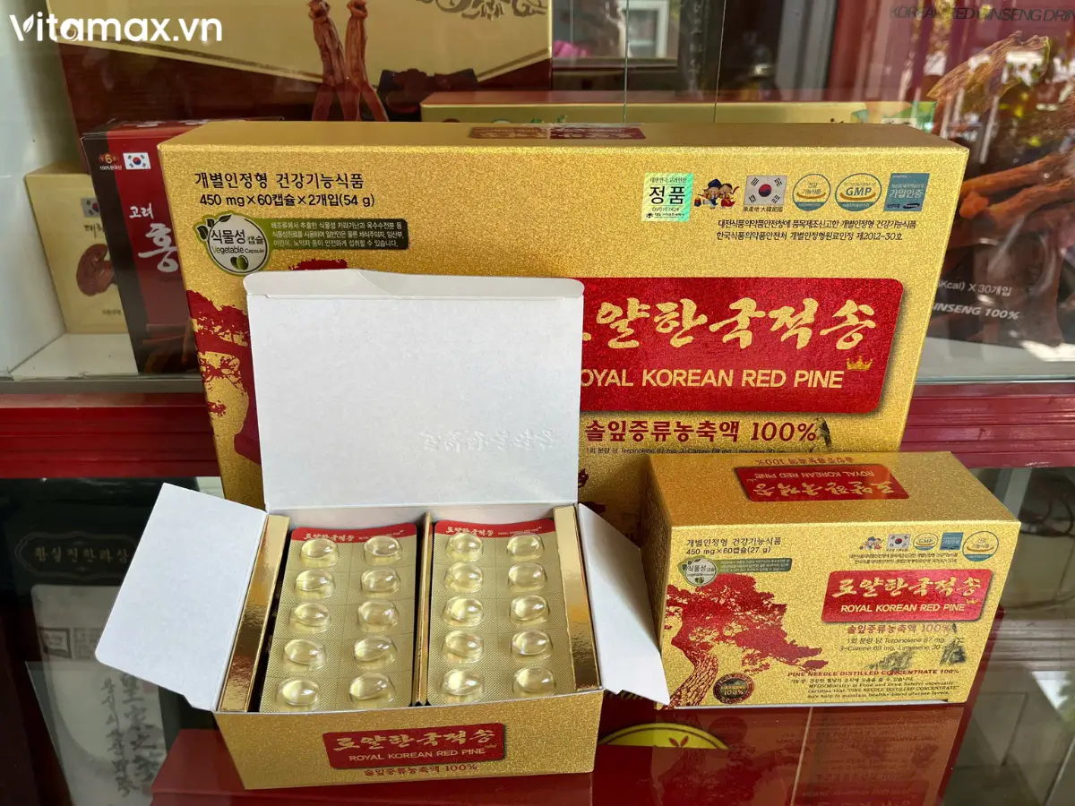 Tinh dầu thông đỏ Hoàng Gia Hàn Quốc chính hãng - Hình ảnh tại cửa hàng Vitamax.vn