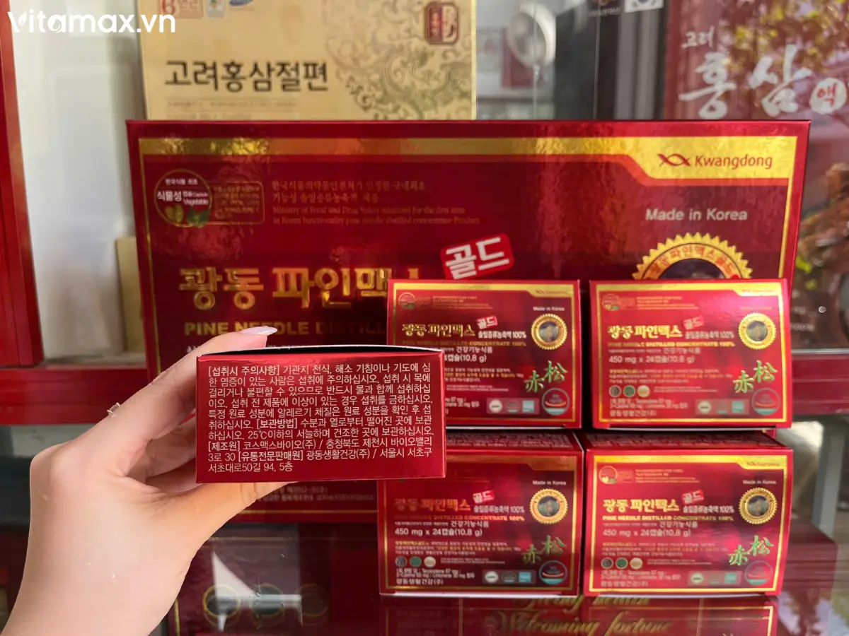 Tinh dầu thông đỏ Hàn Quốc Kwangdong chính hãng - Hình ảnh tại cửa hàng Vitamax.vn