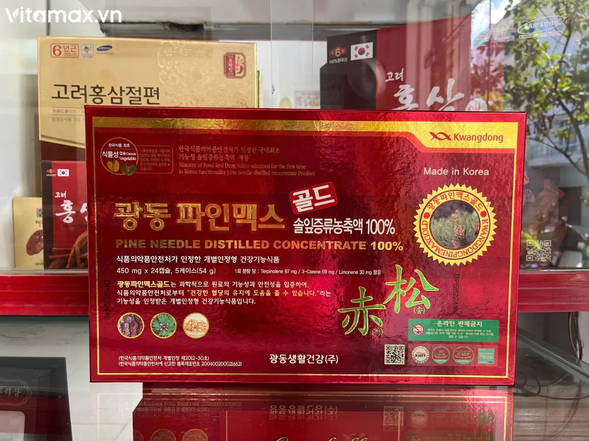 Tinh dầu thông đỏ Hàn Quốc Kwangdong chính hãng - Hình ảnh tại cửa hàng Vitamax.vn