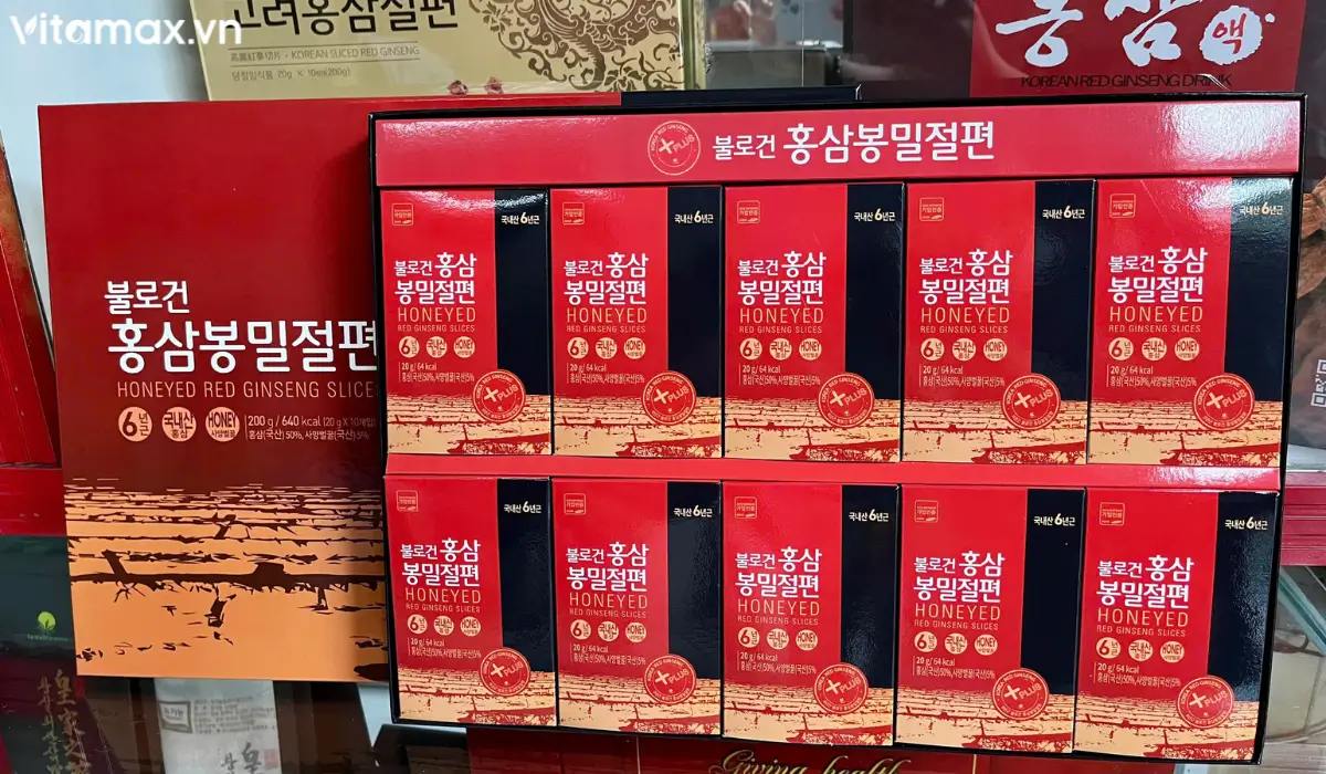Sâm lát tẩm mật ong Hàn Quốc Daedong chính hãng - Hình ảnh tại cửa hàng Vitamax.vn
