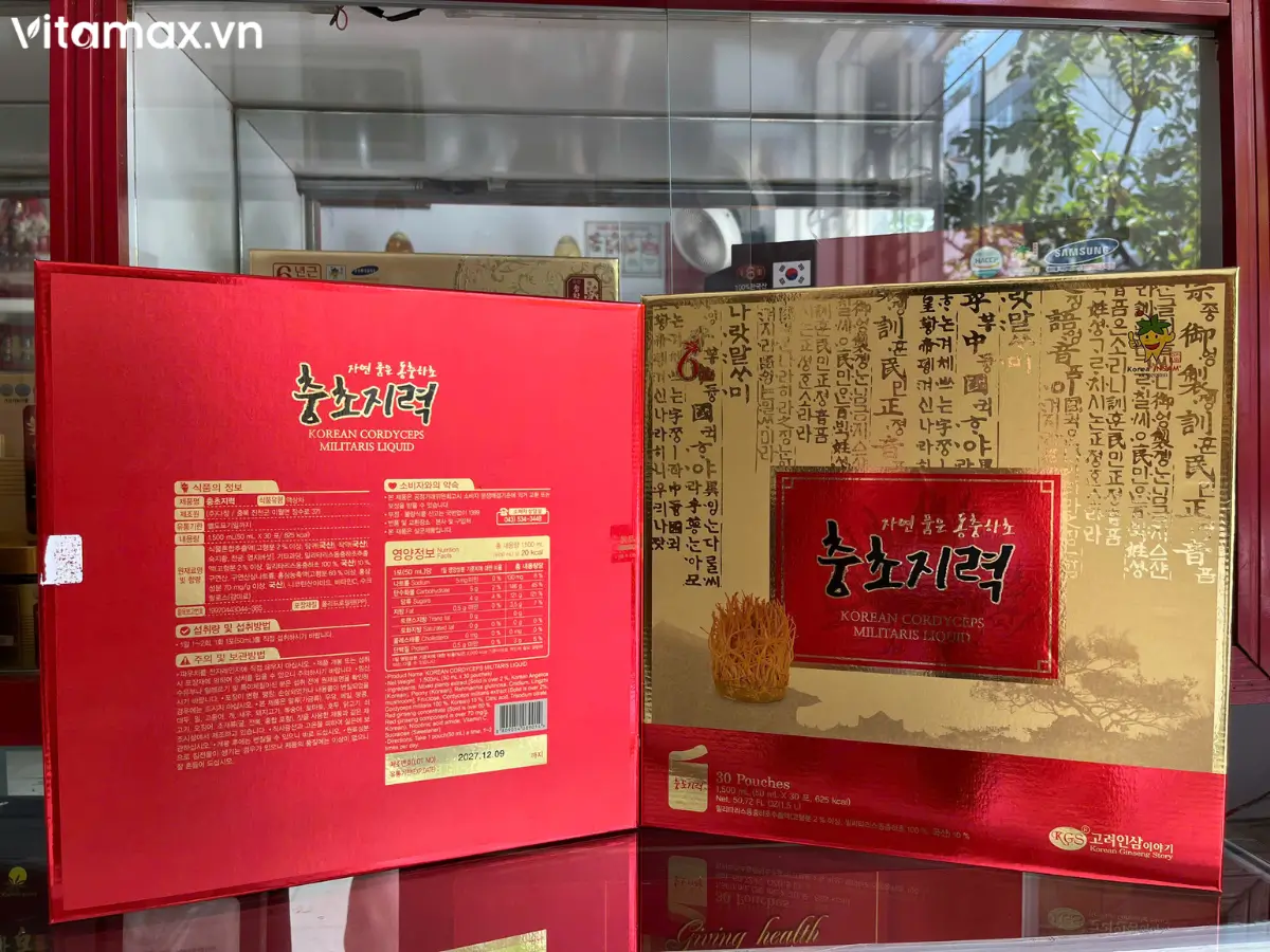 Nước đông trùng hạ thảo Hàn Quốc KGS chính hãng - Hình ảnh tại cửa hàng Vitamax.vn