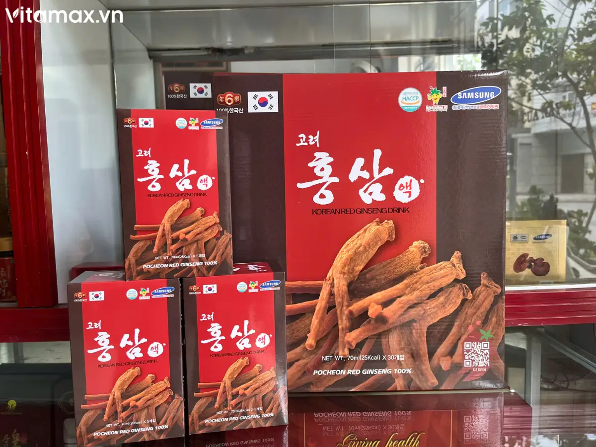 Nước hồng sâm Pocheon Hàn Quốc chính hãng - Hình ảnh tại cửa hàng Vitamax.vn