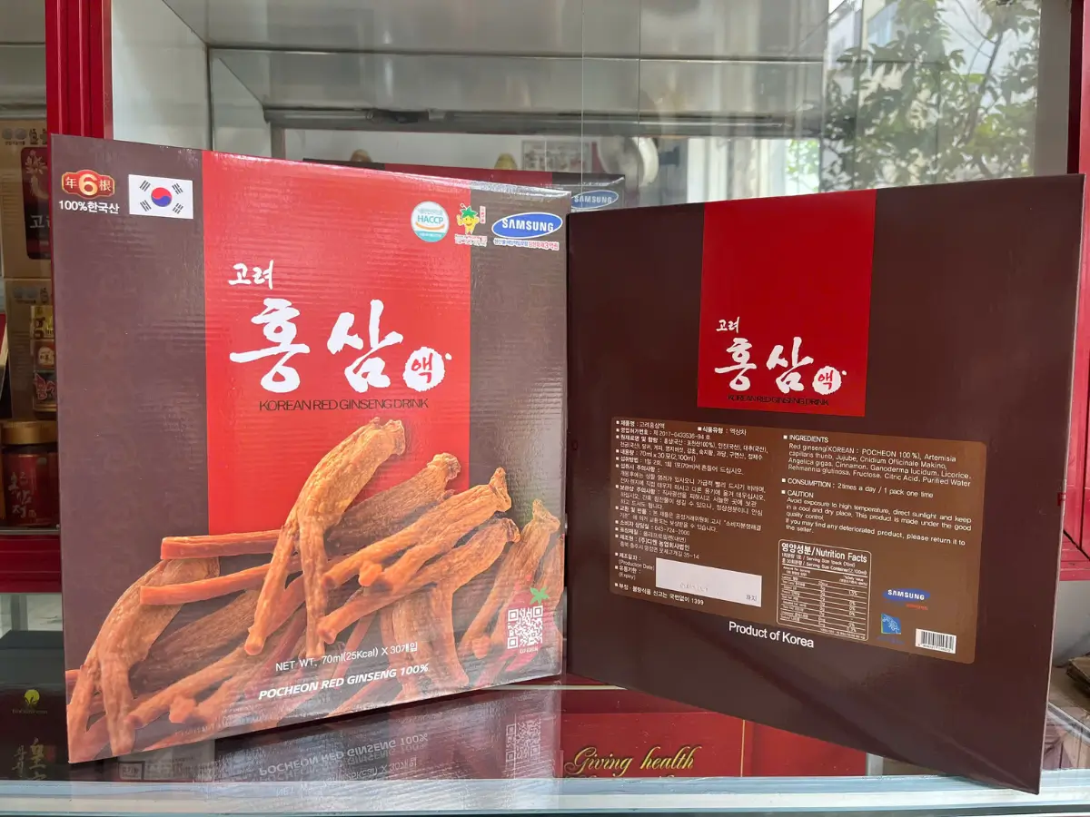 Nước hồng sâm Pocheon Hàn Quốc chính hãng - Hình ảnh tại cửa hàng Vitamax.vn