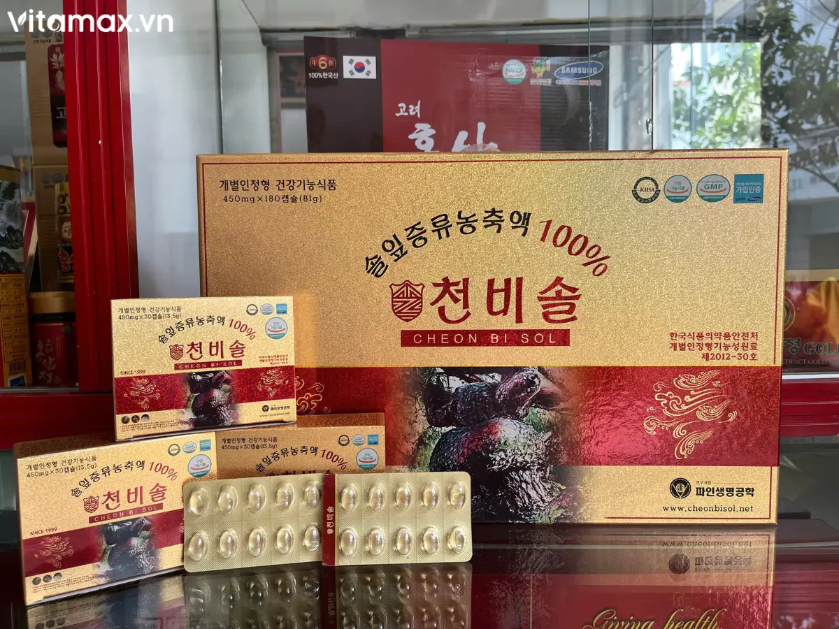 Tinh dầu thông đỏ Cheon Bi Sol dạng viên nang